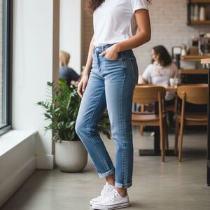 ASOS slim cotton mom jeans